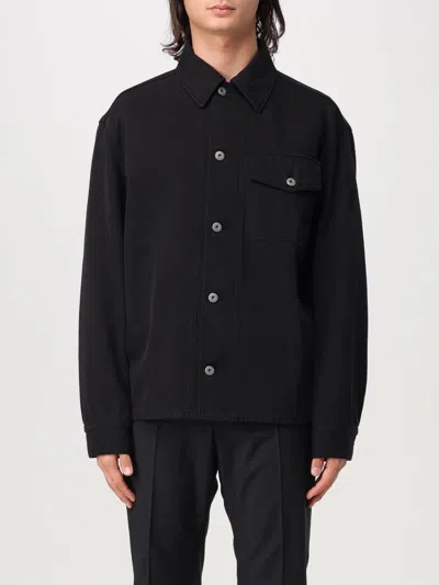 Burberry Long Sleeved Buttoned Denim Jacket In Black