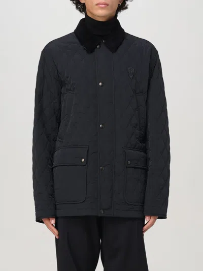 Burberry Navy Blue Quilted Jacket In Schwarz