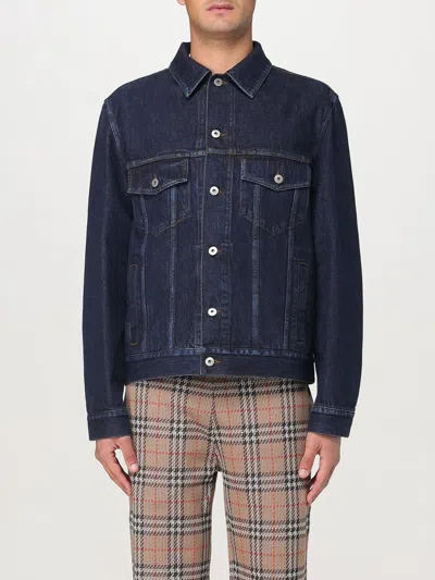 Burberry Men Denim Jacket In Blue