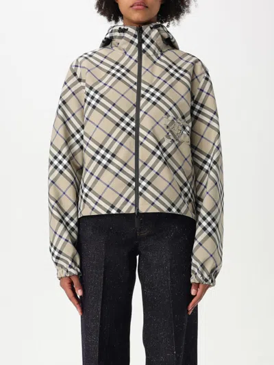 Burberry Cropped Reversible Check Jacket In Multicolor