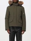 Burberry Short Quilted Jacket With Faux Fur Hood In Grün