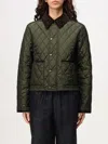 Burberry Cropped Quilted Jacket In 橄榄绿