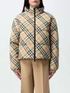 Burberry Reversible Checkered Design Down Jacket In Sand