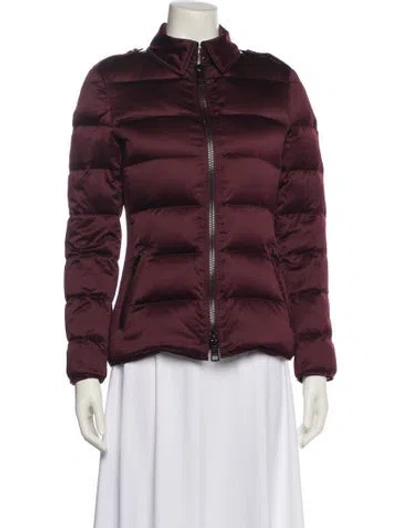Pre-owned Burberry Jacket In Burgundy