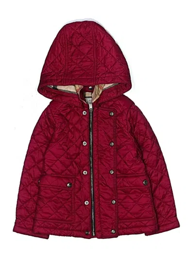 Pre-owned Burberry Kids' Jacket In Burgundy