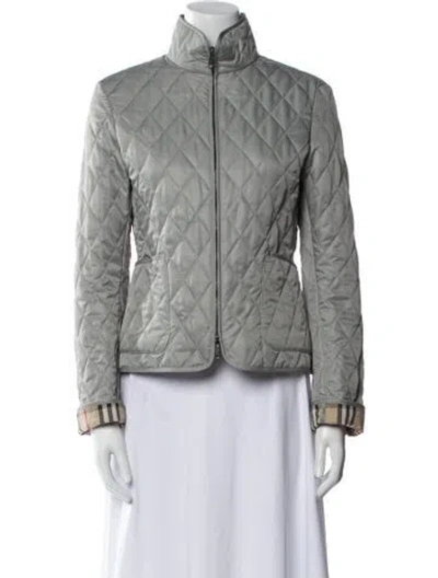 Pre-owned Burberry Jacket In Gray