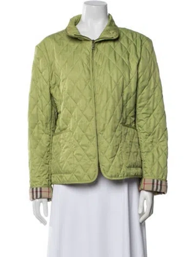 Pre-owned Burberry Jacket In Green