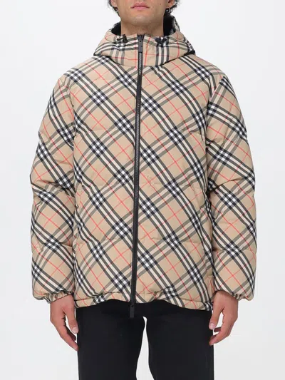 Burberry Jacket Men Color Beige In Multi