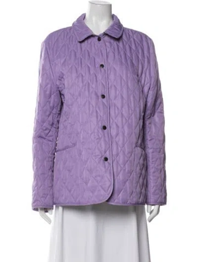 Pre-owned Burberry Jacket In Purple