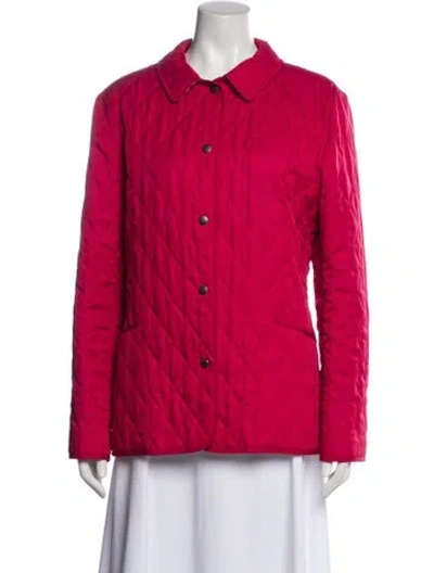 Pre-owned Burberry Jacket In Red