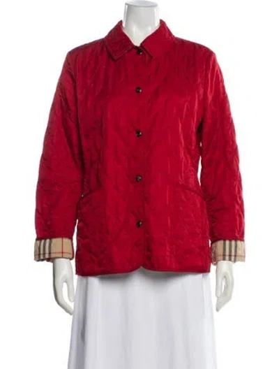 Pre-owned Burberry Jacket In Red