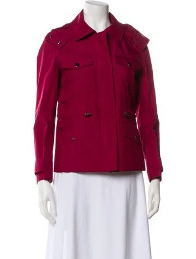 Pre-owned Burberry Jacket In Red