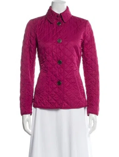 Pre-owned Burberry Jacket In Red