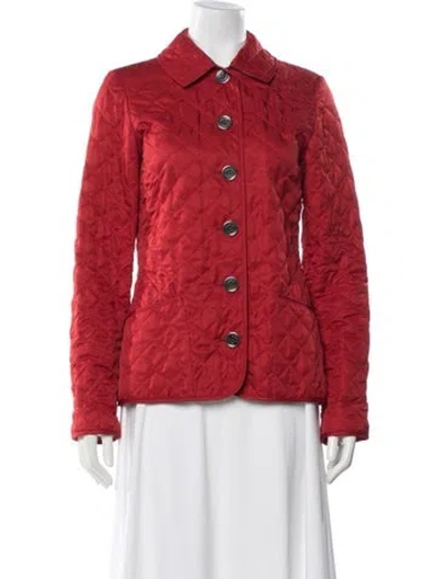 Pre-owned Burberry Jacket In Red