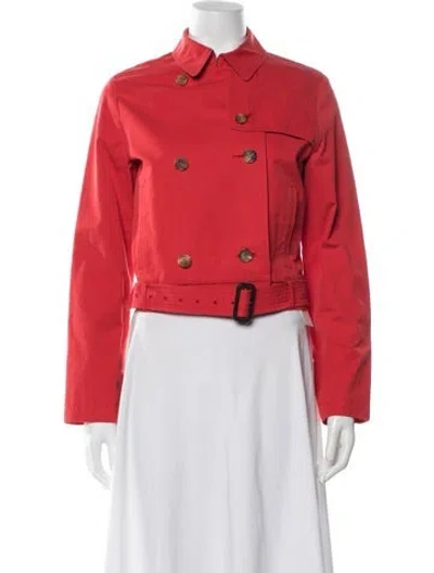 Pre-owned Burberry Jacket In Red