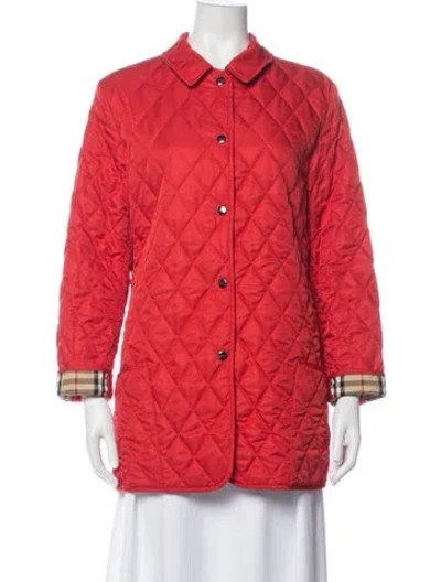 Pre-owned Burberry Jacket In Red