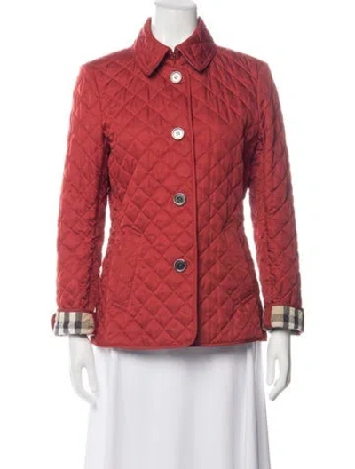 Pre-owned Burberry Jacket In Red