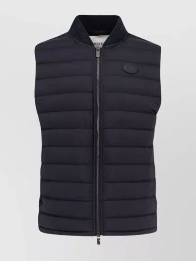 Burberry Jacket Sleeveless Padded Ribbed Collar In Black