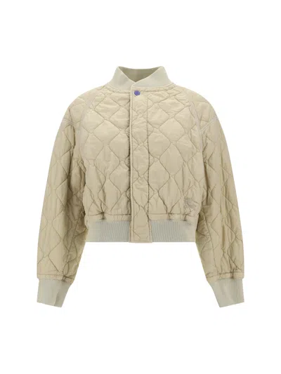 Burberry Woman Puffer Beige Size L Polyamide In Neutral