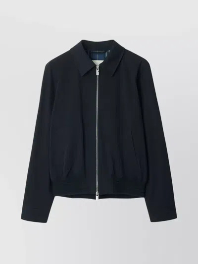 Burberry Jacket Tailored Elasticated Hem In Blue
