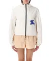 Burberry Cropped Nylon Jacket In White