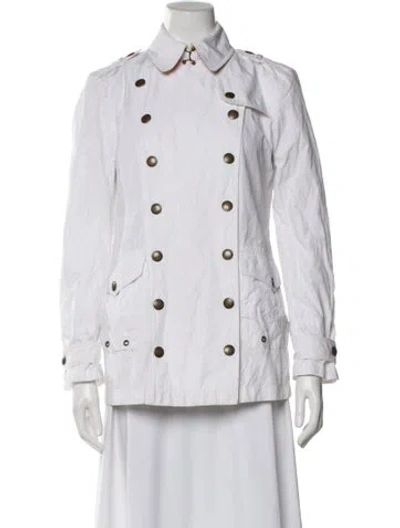 Pre-owned Burberry Jacket In White
