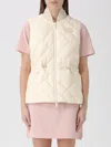 Burberry Appliquéd Leather-trimmed Padded Quilted Shell Down Vest In White