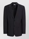 Burberry Jacket Wool Blend Back Vent In Black