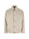 Burberry Gabardine Jacket With Collared Neck And Side Pockets