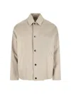 Burberry Gabardine Jacket With Collared Neck And Side Pockets