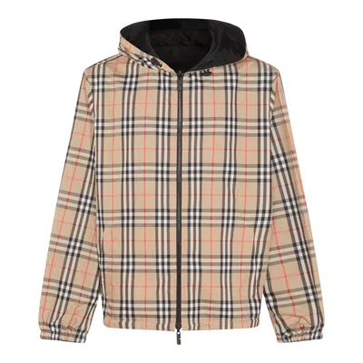 Burberry Jackets In Brown