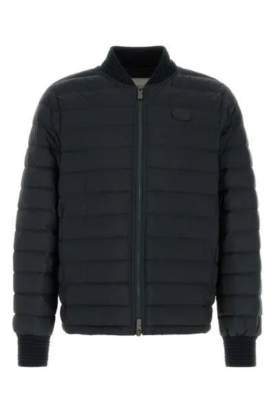 Burberry Men Knight Stamp Nylon Down Jacket In Black