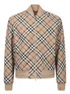 Burberry Linden Check Wool Blend Harrington Jacket