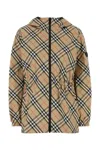 Burberry Parka Drawstring Waist Patterned In Multi