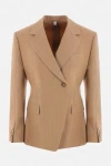 Burberry Woman Blazer Camel Size 6 Virgin Wool In A2146