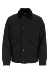 Burberry Ribbed Collar Long Sleeves Front Pockets In Black