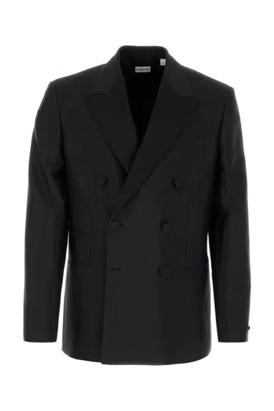 Burberry Black Wool Blend Blazer