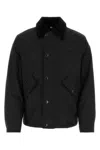 Burberry Ribbed Collar Long Sleeves Front Pockets In Black