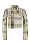 Burberry Cropped Checkered Jacket For In Multicolor