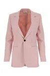 Burberry Tailored Jacket In Wool In Pink