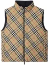 Burberry Reversible Padded Gilet In Beige