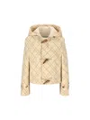 Burberry Wool Cashmere Duffle Jacket In Neutral