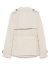 Burberry Cotton Blend Short Trench Coat In Beige