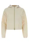 Burberry Sand Nylon Jacket In Beige