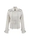 Burberry Women Cotton Jacket In Beige