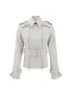 Burberry Women Cotton Jacket In Beige