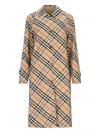 Burberry Ladies Vintage Check Stretch Cotton Button-down Collar Shirt In Beige