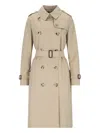 Burberry Mid-length Kensington Heritage Trench Coat Women In Beige