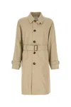 Burberry Trench Coat Gabardine Ajustable Cuffs Back Vent In Beige O Tan