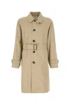 Burberry Trench Coat Gabardine Ajustable Cuffs Back Vent In Beige O Tan